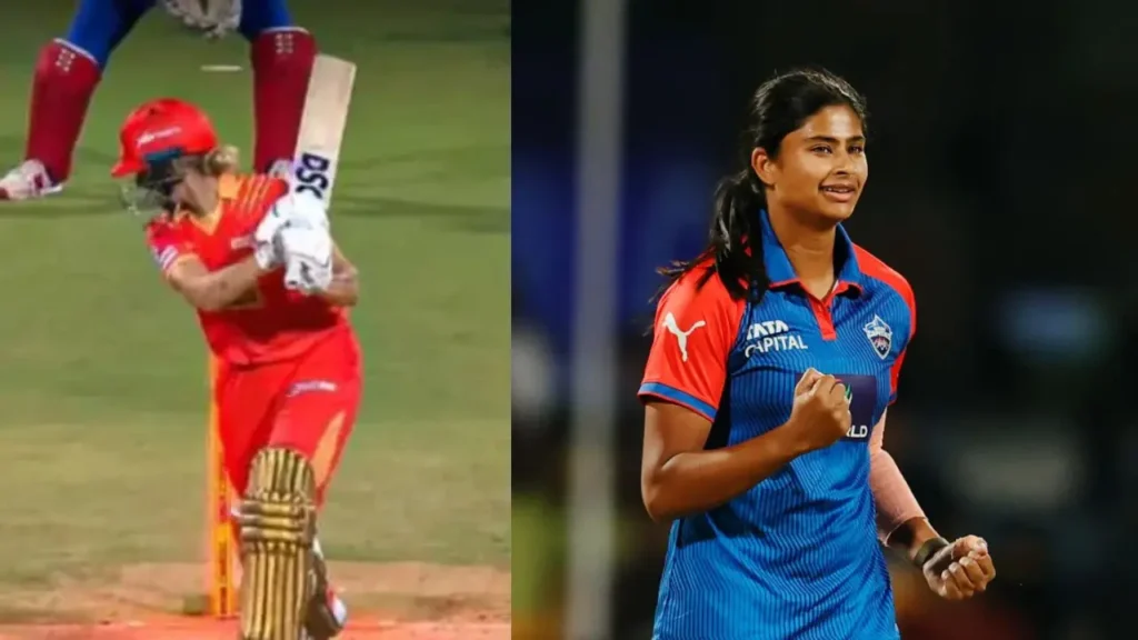 Ashley Gardner was clean bowled by a swinging delivery from Titas Sadhu